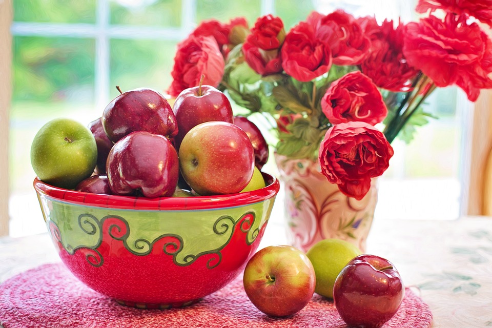 jesenné potraviny jablko